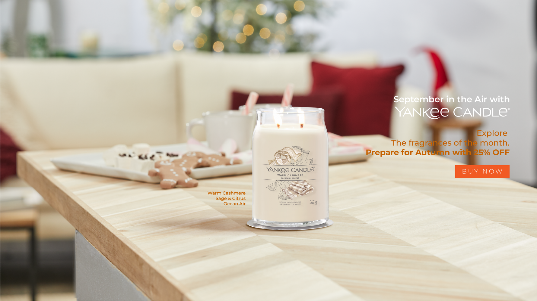 
        
          September in the Air with Yankee Candle. Explore The fragrances of the month. Prepare for Autumn with 25% off! 
        
      