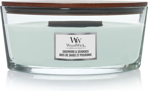 WoodWick Sagewood & Seagrass Ellipse Candle