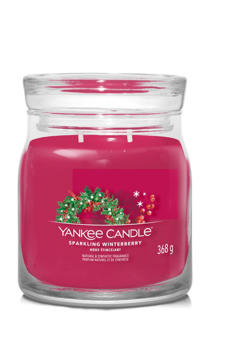 Yankee Candle Sparkling Winterberry Signature Medium Jar