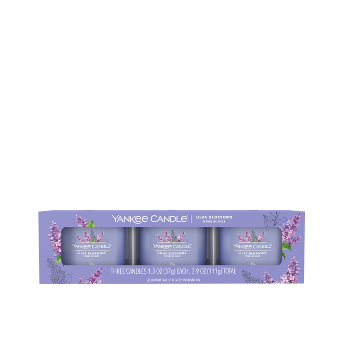 Yankee Candle Lilac Blossoms Signature Filled Votive 3-pack