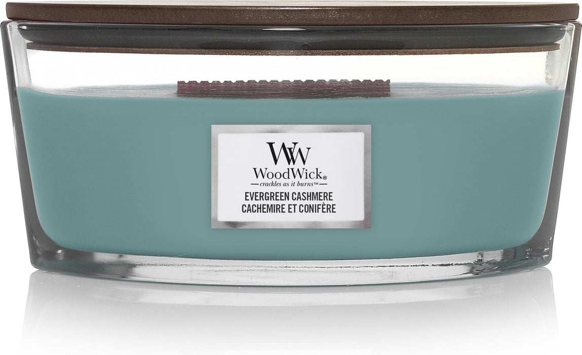 Woodwick Evergreen Cashmere Ellipse Candle