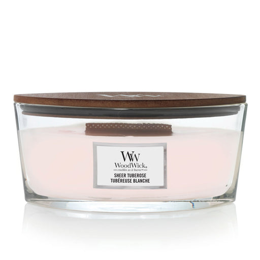 Woodwick Sheer Tuberose Ellipse Candle