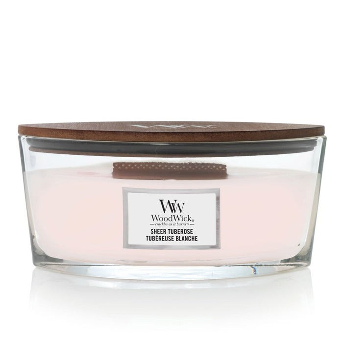 Woodwick Sheer Tuberose Ellipse Candle