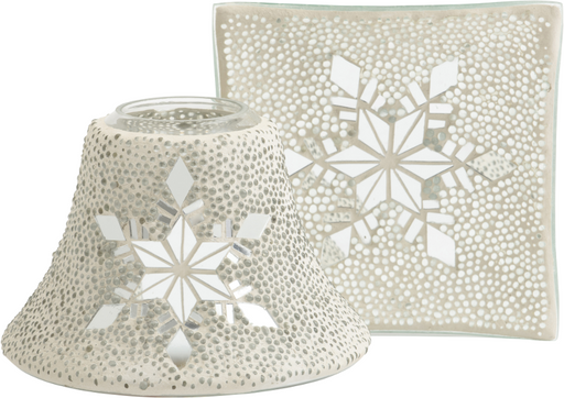 Yankee Candle Twinkling Snowflake Large Shade & Tray