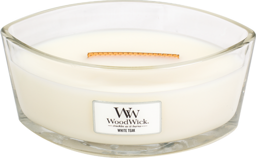WoodWick White Teak Ellipse Candle