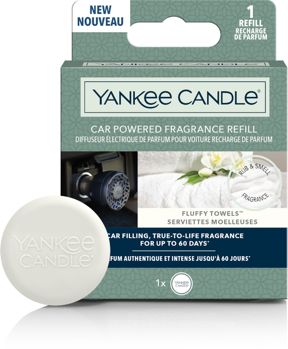 Yankee Candle Fluffy Towels Car Powered Fragrance Diffuser Refill