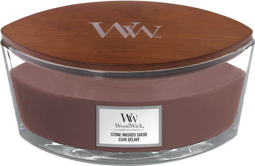 WoodWick Stone Washed Suede Ellipse Candle