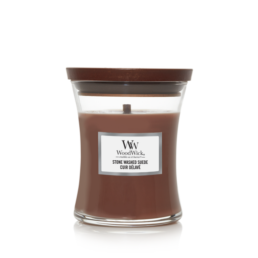 WoodWick Stone Washed Suede Medium Candle