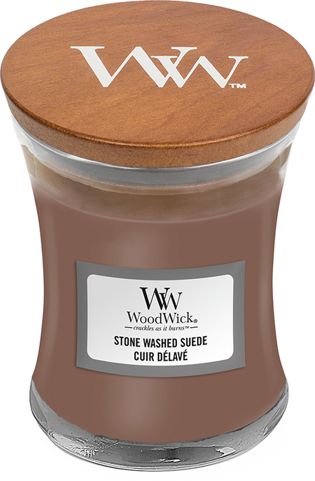 WoodWick Stoned Washed Suede Mini Candle