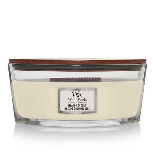 Woodwick Island Coconut Ellipse Candle