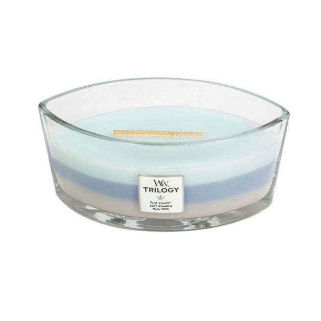 Woodwick Woven Comfort Trilogy Ellipse Candle