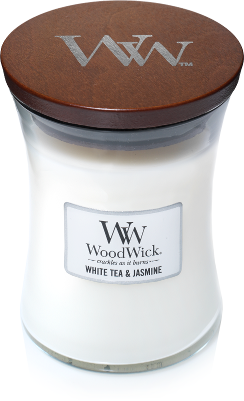 WoodWick White Tea & Jasmine Medium Candle