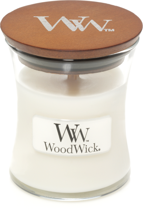 WoodWick White Teak Mini Candle