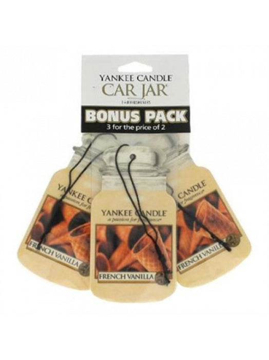 Yankee Candle French Vanilla Car Jar Classic 3 pack Luchtverfrisser