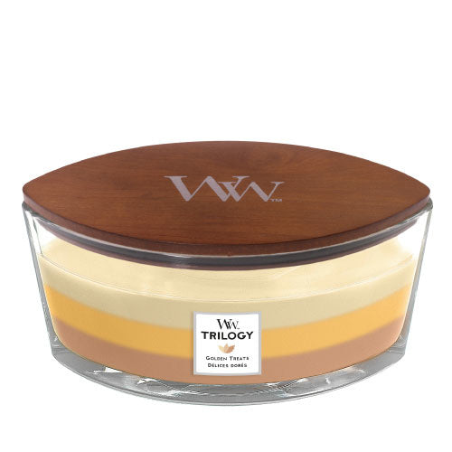 WoodWick Golden Treats Trilogy Ellipse Candle
