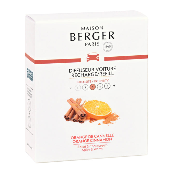 Maison Berger Paris Car Diffuser Orange Cinnamon Refill