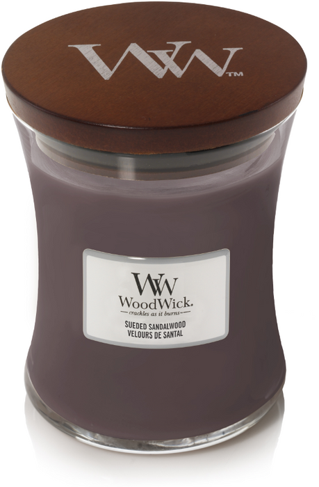 Woodwick Sueded Sandalwood Medium Candle