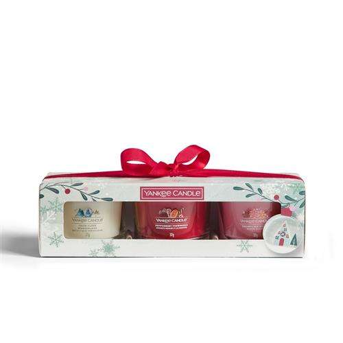 Yankee Candle Snow Globe Wonderland 3 Filled Votive Gift Set