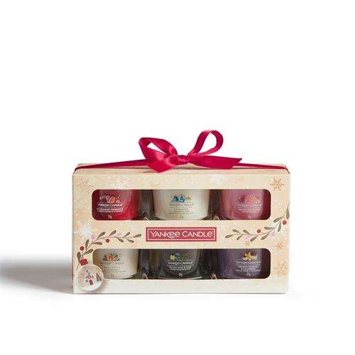 Yankee Snow Globe Wonderland 6 Filled Votive Gift Set