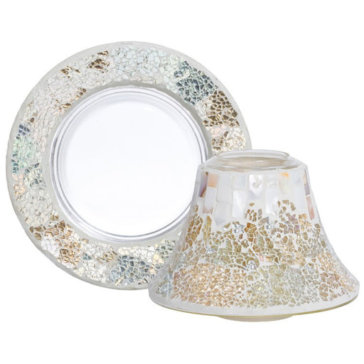 Yankee Candle Gold and Pearl Large Shade & Tray