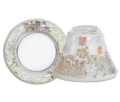 Yankee Candle Gold and Pearl Small Shade & Tray