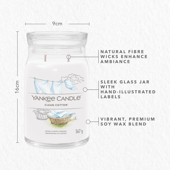 Yankee Candle Clean Cotton Signature Large Jar